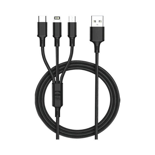 3 in 1 Metal-Braided USB Charging Cable | Mayaar