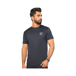 Konfor – Half Sleeve Blue T-Shirt – Workout Shirts for Men | Mayaar