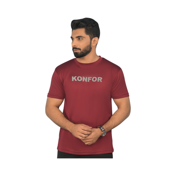 Konfor – Half Sleeve Red T-Shirt – Sports Shirts for Men | Mayaar