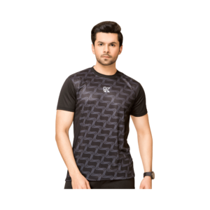 Konfor – Half Sleeve Black T-Shirt – Gym Shirts for Men | Mayaar