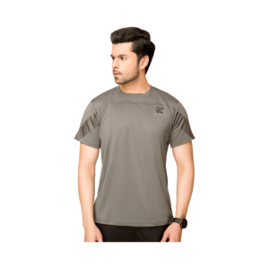 Konfor – Half Sleeve Brownish Gray T-Shirt – Sports Shirts for Men | Mayaar