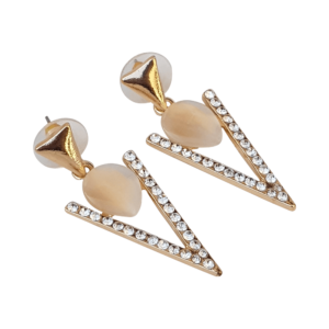 Women’s Earrings - Beige Fancy Trio Earrings | Women Jewelry | Mayaar