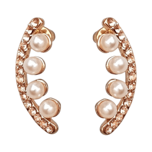 Women’s Earrings - Ear Studs - Pearl Curve Earrings - Women Jewelry | Mayaar