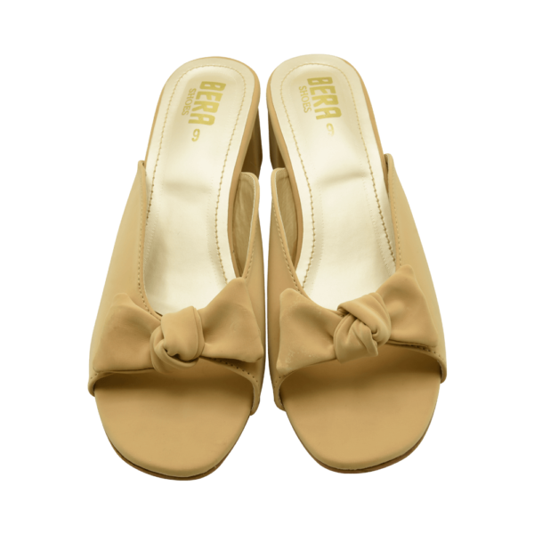 Cream Sandal With Block Heels For Ladies - Casual Block Heels Sandal for Women – Ladies | Mayaar