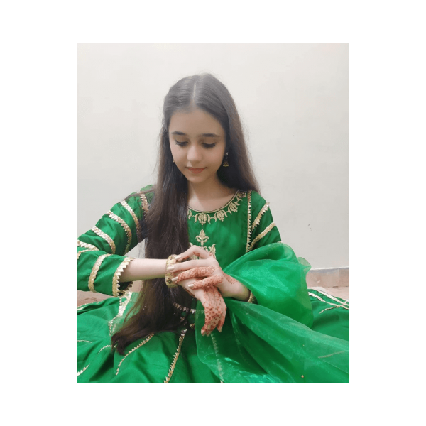 Bottle Green Silk Pishwas Frock - Buy Embroidered Pakistani Peshwas Online | Mayaar