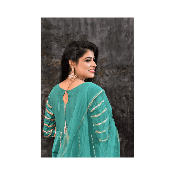 Light Green Silk Pishwas - Buy Embroidered Pakistani Peshwas Online | Mayaar