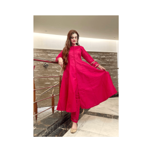 Pink Silk Gown Pishwas - Buy Modern Pakistani Peshwas Online | Mayaar