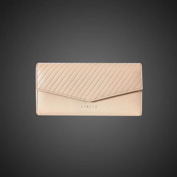 Tri-Folded Striped Women's Wallet – Black Purse for Women | Mayaar