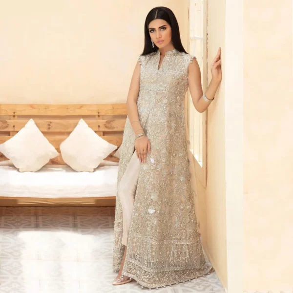 Embroidered Full Length Gown Women’s Dress - Ready to Wear –Pret Wear | Mayaar