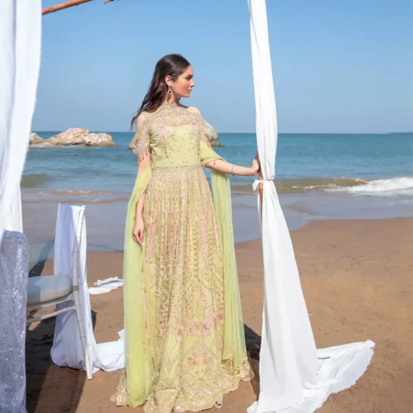 Diba Pistachio - Unstitched Fancy Wear - Party Wear – Reign Wedding Wear | Mayaar