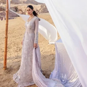 Zairah Dusky-Pink - Unstitched Fancy Wear - Party Wear –Reign Wedding Wear | Mayaar