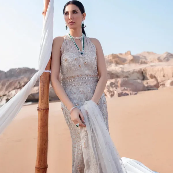 Martha Smoky – Grey Dress - Party Wear – Buy Reign Wedding Wear Online | Mayaar