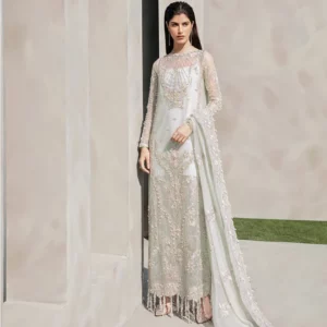 Reign - Juliet Dress – Pencil Gray | Unstitched Party Wear - Reign Wedding Wear | Mayaar
