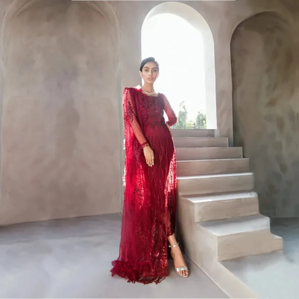 Reign - Safriene Red Dress - Party Wear – Buy Reign Wedding Wear Online | Mayaar
