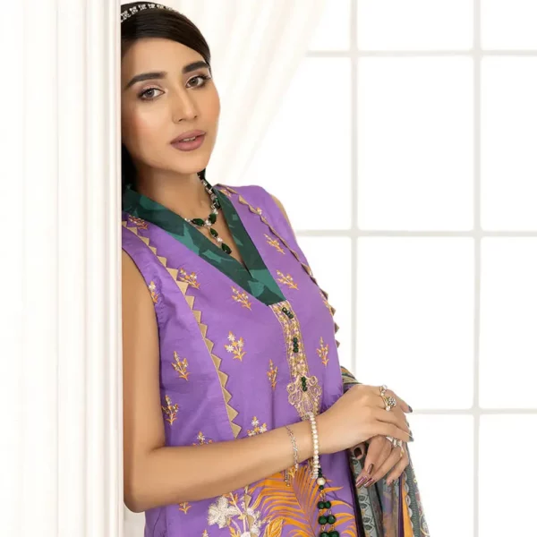 Mirha By Reign - Orchid Purple - 3-Piece Printed Unstitched Lawn with Dupatta | Mayaar