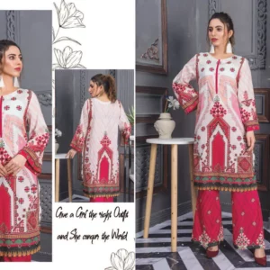 Angan – Mix White Printed Lawn - 2 Piece Unstitched - Shirt Trouser | Mayaar
