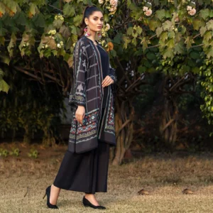 Ayrah – Black Printed Lawn Gown - 1 Piece Unstitched - Lawn Kurti | Mayaar