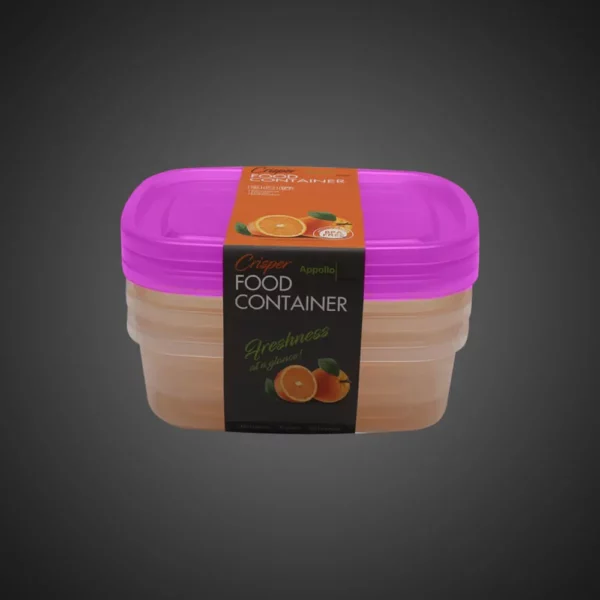 Appollo Houseware – Crisper Lunch Box - Pack of 3 | Food Container | Mayaar