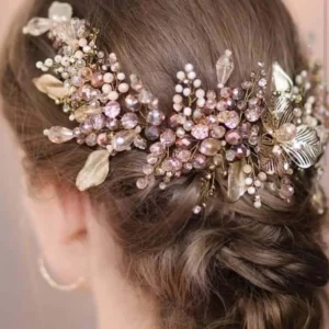 Hair Adornments- Bun Hair Style | Pearl and Beads Bridal Bun Embellishment | Mayaar