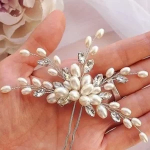 Glam Accessories - Hair Adornments - Bridal Beads and Pearl Bun Pin | Mayaar