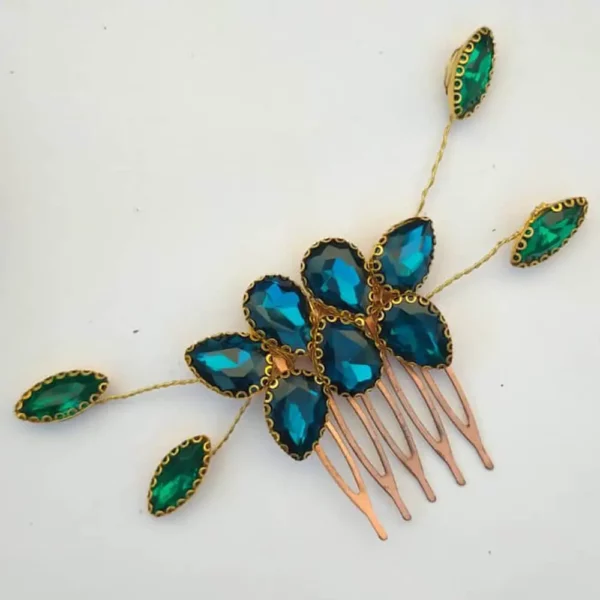 Glam Accessories - Decorative Leaf Shaped Bun Pin | Hair Adornments | Mayaar