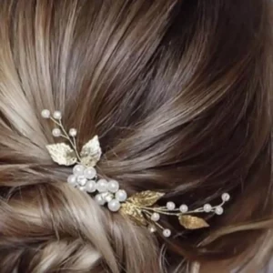 Hair Adornments- Bun Hair Style | Leaf Style bridal Comb Pin | Mayaar