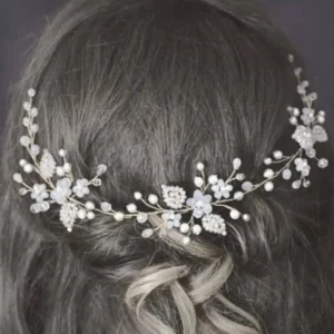 Glam Accessories - Hair Adornments - Bridal Beads and Pearl Bun Pin | Mayaar