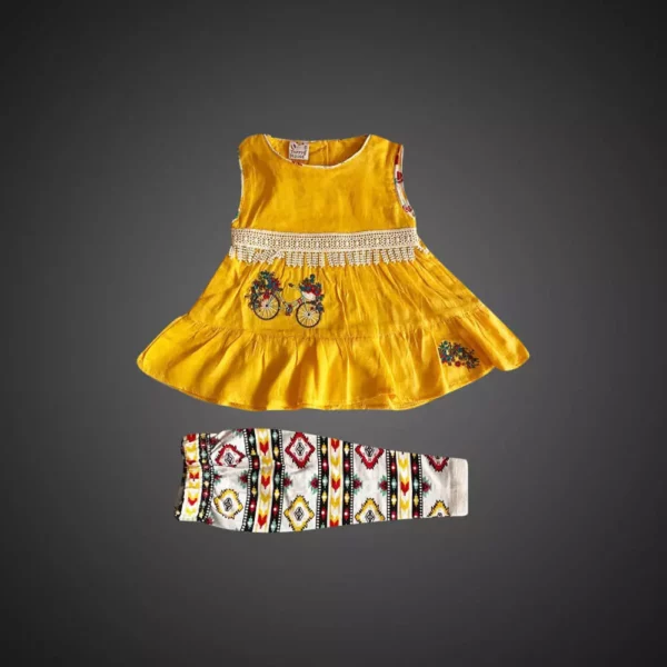 Tods N Teens Stitched Toddlers Frock | Comfortable Fabric | Mayaar