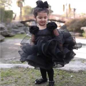 Bloon - Luxury Stitched Kids Frock Dress | Black Bella Frock Dress | Mayaar