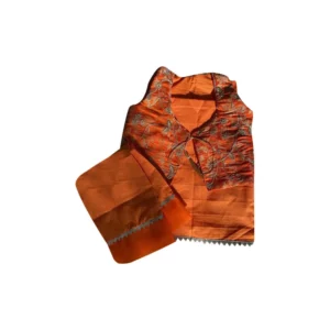 Bloon - Luxury Stitched Festive Dress for Kids | Orange Stitched Dress for Kids | Mayaar