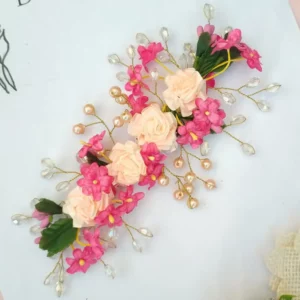 Glam Accessories - Hair Adornment | Floral Beads Style Pin Embellishment | Mayaar