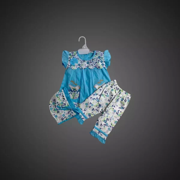 Tods N Teens – Floral Frock Dress - Frock for Baby Girl – Baby Frock with Trouser | Mayaar