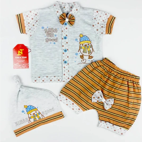 Little Bow Dress - 3 Pcs - Buy Baby Clothes Online | Baby Clothing | Mayaar