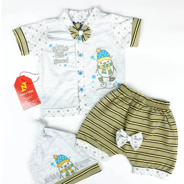 Little Bow Dress - 3 Pcs - Buy Baby Clothes Online | Baby Clothing | Mayaar