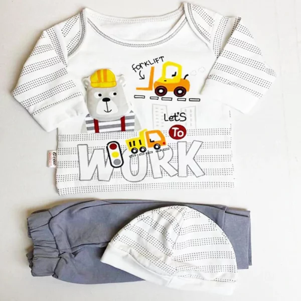 Baby Work Dress – 3 Pcs | Shop Baby Clothes Online | Baby Clothing | Mayaar