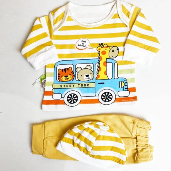 Happy Journey Dress - 3 PCs | Shop Baby Clothes Online | Baby Clothing | Mayaar