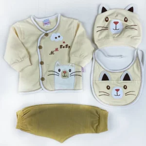 Baby Cat Dress - Baby Clothing - Shirt & Trouser Set with Cap | Mayaar